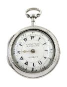 18th century silver pair cased verge fusee pocket watch for the Turkish market by Markwick Markham (