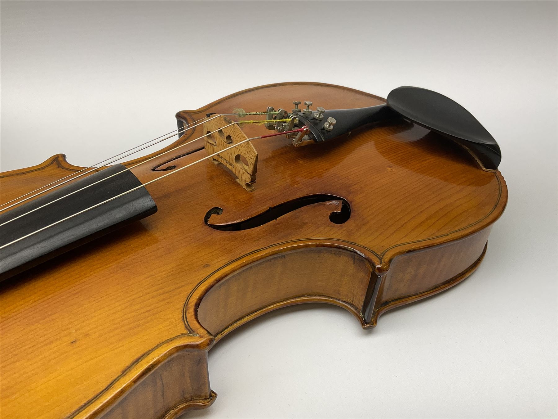 1920s continental large viola with 42cm two-piece maple back and ribs and wide grain sprucewood top - Image 15 of 21