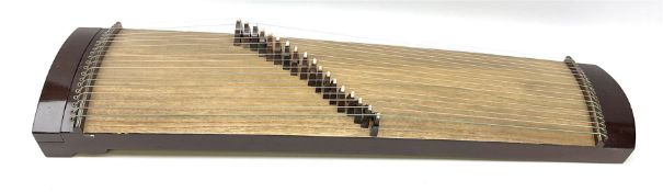 Japanese koto18-string half-tube zither with tuning key and instructions (Japanese text) L115cm