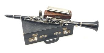 Boosey & Hawkes Regent nickel mounted four-piece clarinet no.400665