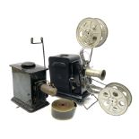 Early 20th century tinplate combined magic lantern and 35mm cinematograph projector