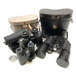 Pair of Russian USSR 6NU 7 x 50 binoculars with two pairs of light filters no.N82004148; pair of Bus