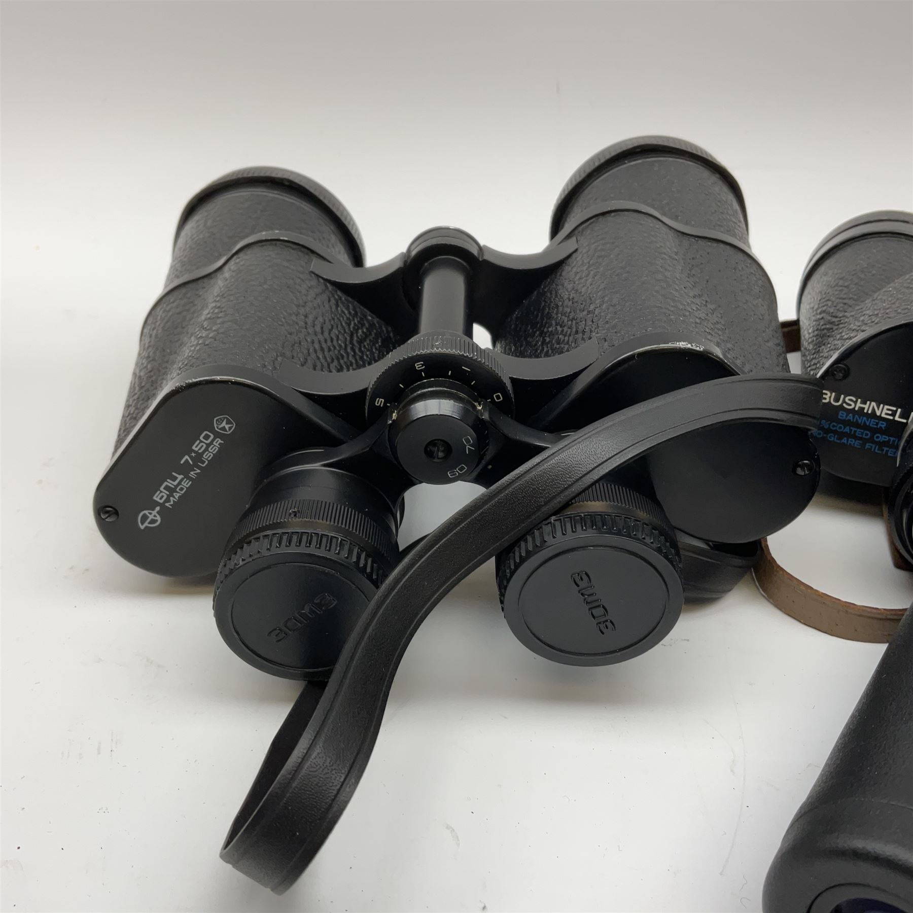 Pair of Russian USSR 6NU 7 x 50 binoculars with two pairs of light filters no.N82004148; pair of Bus - Image 5 of 5