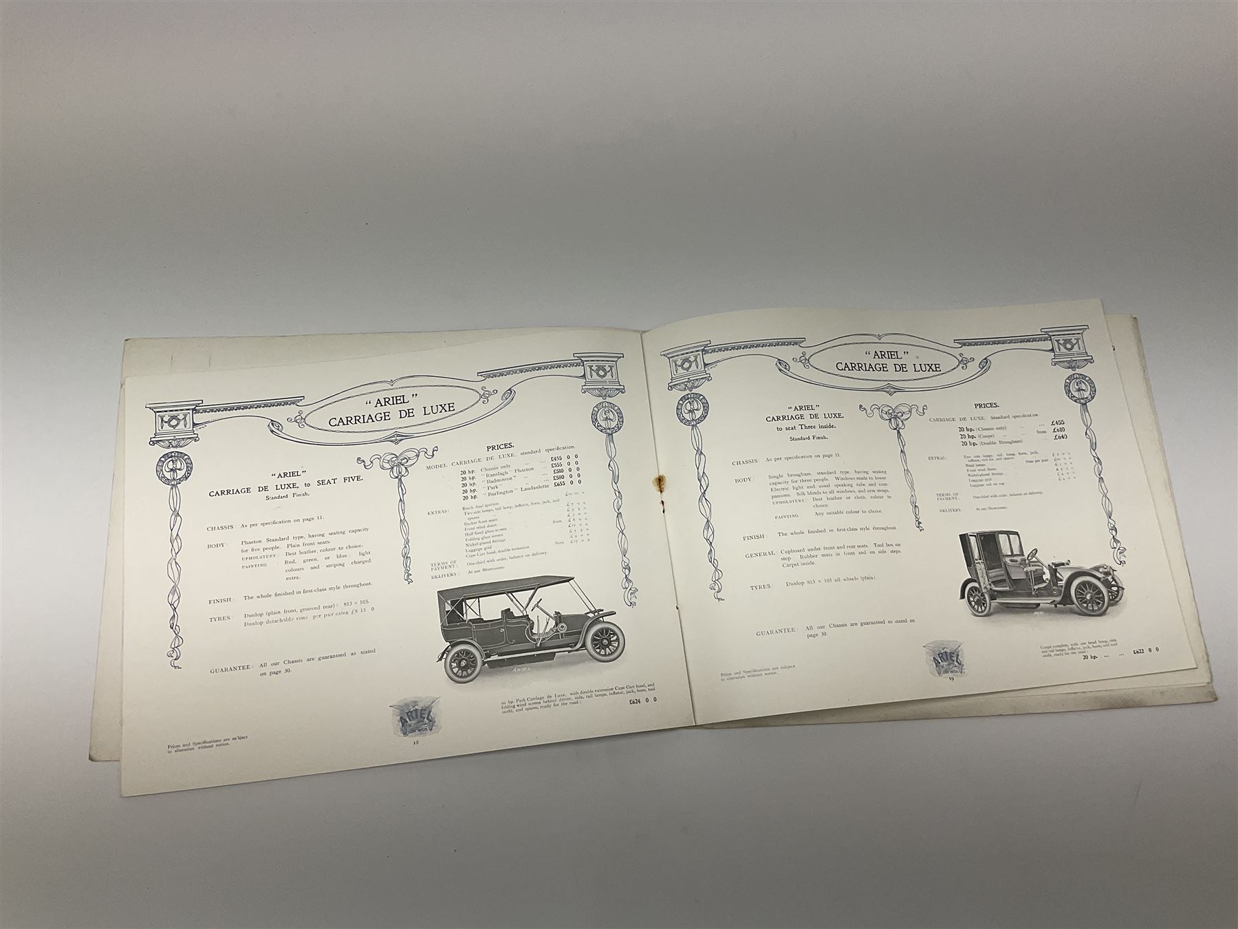 Motoring History - Ariel Silent Motors catalogue 1909 with additional unbound folded page - Image 2 of 5