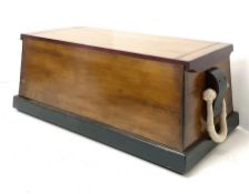 Contemporary seaman's type wooden travelling trunk