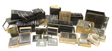 Large quantity of glass magic lantern slides and negatives - some identified as Chorley Astley area