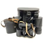 Pair of Russian USSR 6NB 7 x 50 binoculars no.322195 in carrying case; and pair of Russian USSR 6NU5