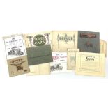 Motoring History - nine early 20th century manufacturer's vehicle catalogues including Swift 7hp Two