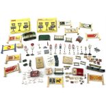 Hornby Dublo/Dinky etc - quantity of accessories including two blister packed 5037 Lineside Notices;