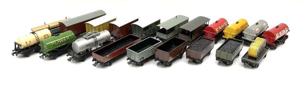 Hornby Dublo - twenty unboxed wagons including seven tank wagons for United Dairies