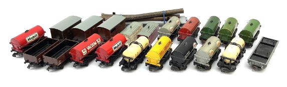 Hornby Dublo - twenty unboxed wagons including thirteen tank wagons for Power Petrol