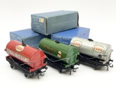 Hornby Dublo - Petrol Tank Wagon D1 'Power Ethyl'; Oil Tank Wagon D1 'Royal Daylight'; and Petrol Ta