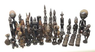 African carved wood figures