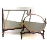 An Edwardian mahogany dressing table mirror