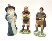Three Royal Doulton Tolkien Enterprises Middle Earth figures