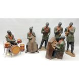 A group of six large composite Jazz Band figures