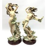 Pair of Giuseppe Armani Florence limited edition figures 'Nude with Violets' and 'Nude with Daisies'