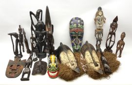 African carved wood figures