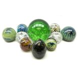 Group of glass paperweights
