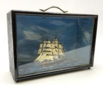 A cased diorama of the Cutty Sark