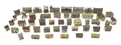 A collection of forty eight Wade miniature buildings