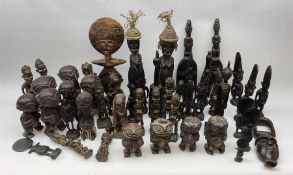 African carved wood figures