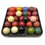 A set of Snooker balls