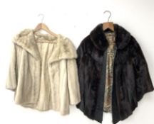 A ladies short brown mink fur coat