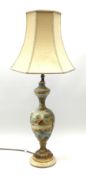 A hand painted table lamp