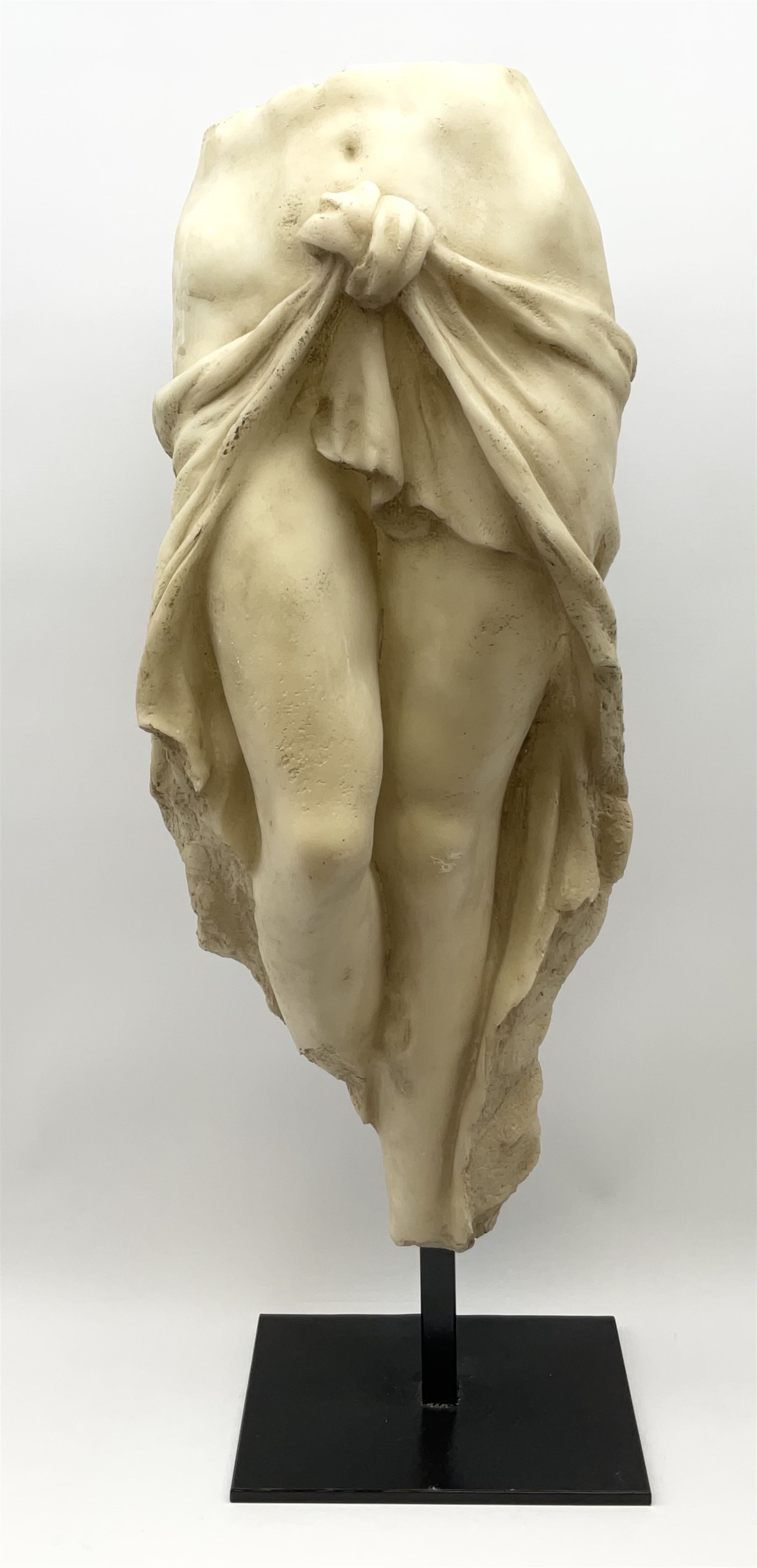 A composite marble effect classical style ruinous figure
