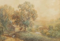 George Alexander (British 1832-1913): A Yorkshire Dales Hamlet