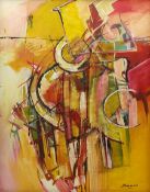 Francis Perera (Sri Lankan 1931-): Geometric Abstract