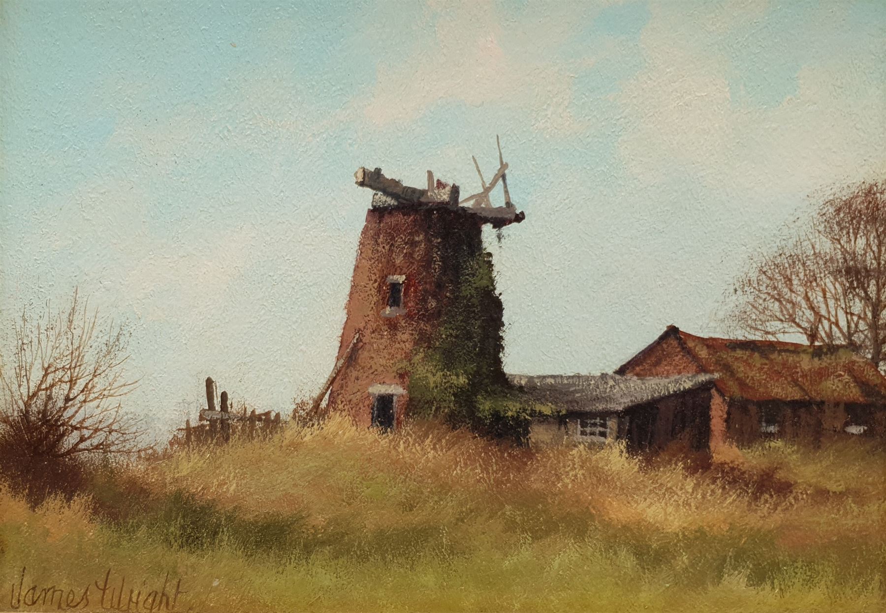 James Wright (British 1935-): The Old Windmill