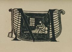 Eric Gill (British 1882-1940): 'Initial M with Bedroom'