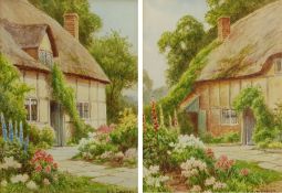 Sidney Valentine Gardner (Staithes Group 1869-1957) Thatched Cottage Gardens