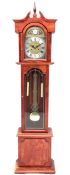 Contemporary stained beech longcase clock