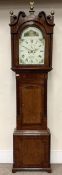 Early 19th century oak and mahogany longcase clock