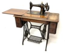 Early 20th Century treadle Singer sewing machine