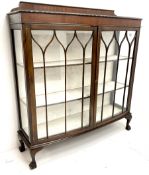 Early 20th century mahogany display cabinet