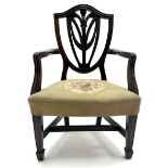 19th century Hepplewhite style shield back child�s chair