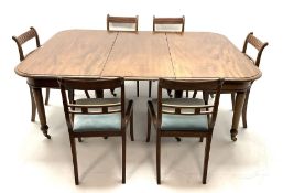 19th century style mahogany dining table