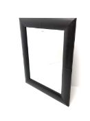 Rectangular leather framed mirror
