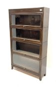 Early 20th century oak four tier library bookcase