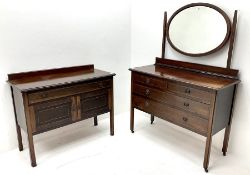 Early 20th century inlaid mahogany dressing chest