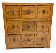 Eastern hardwood haberdashery style chest