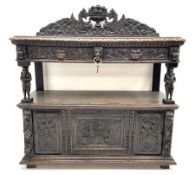 Victorian carved oak buffet sideboard