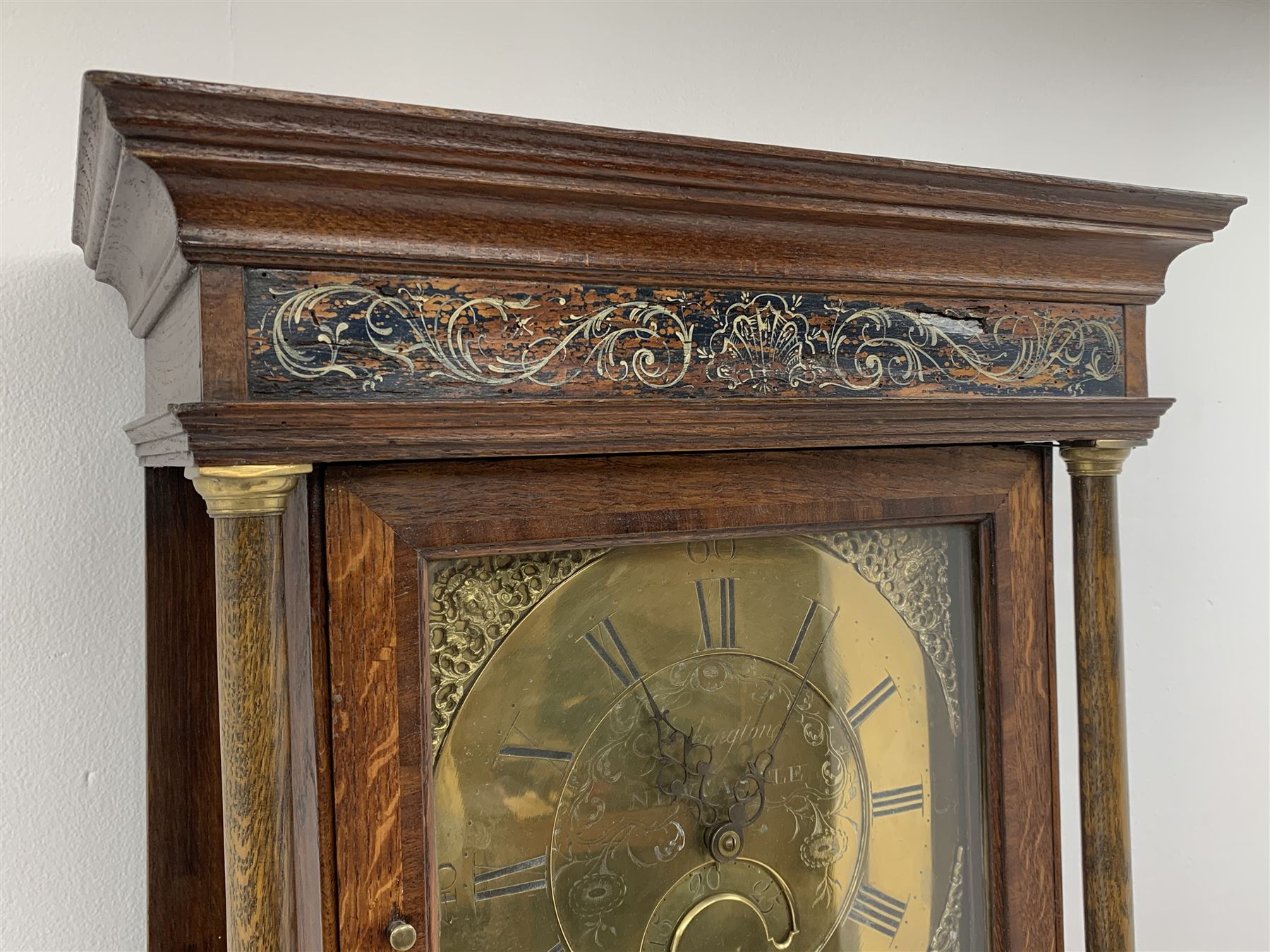 Early 19th century oak longcase clock - Image 2 of 8