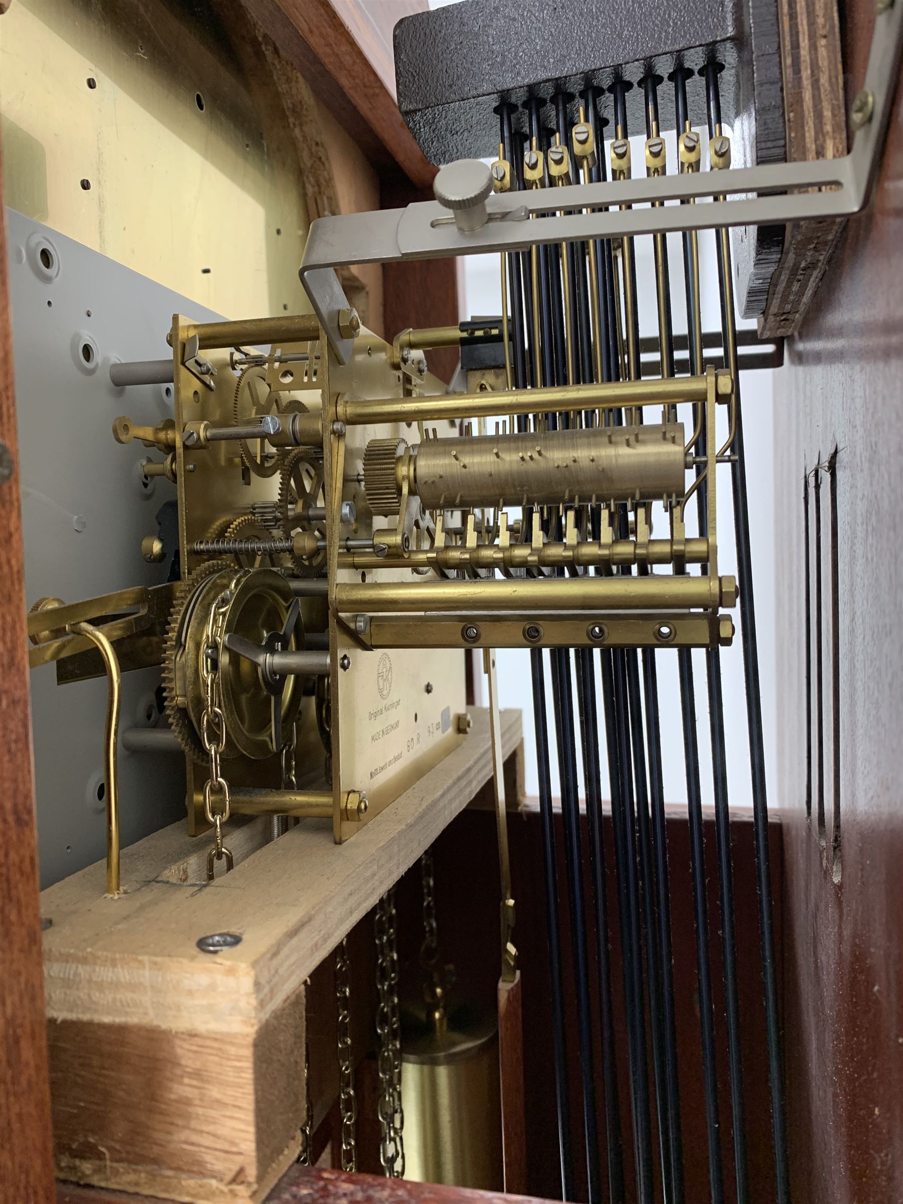 Late 20th century mahogany longcase clock - Image 6 of 7