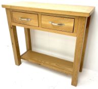 Light oak side table