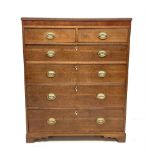 Large 19th century oak straight front chest
